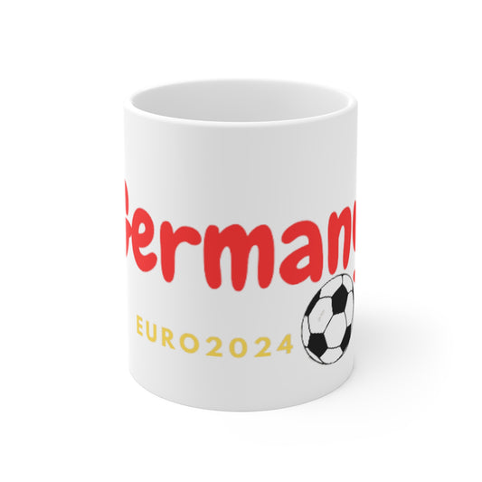 Germany Mug Euro2024 Football 11oz White Mug